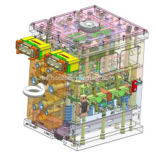 Diseño de molde de inyección de irrigador dental.